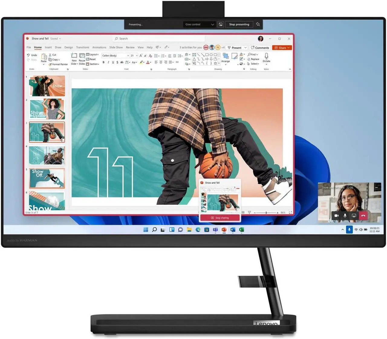 Alt view image 2 of 9 - Lenovo IdeaCentre AIO 3i - (2023) - All in One Desktop - PC Computer - Mouse & Keyboard Included - 21.5" FHD Display - Windows 11-8GB Memory - 256GB Storage - Intel Core i3-1215U