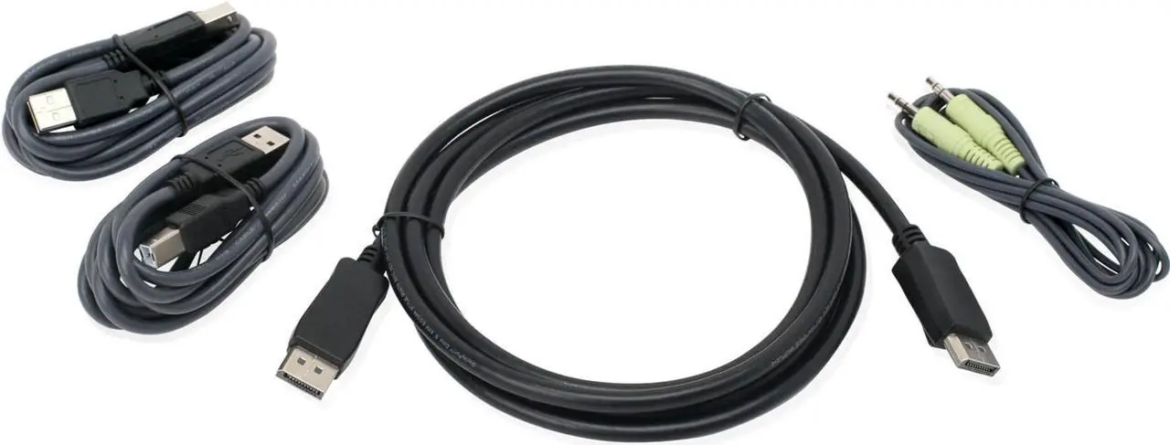 Alt view image 6 of 9 - IOGEAR 6ft DisplayPort, USB KVM Cable Kit with Audio (TAA)