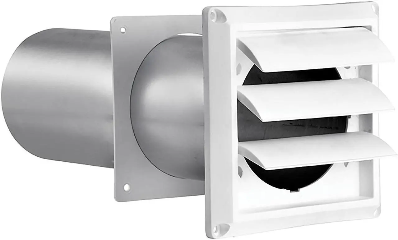 Alt view image 2 of 2 - 4IN WHITE LOUVER VENT HOOD