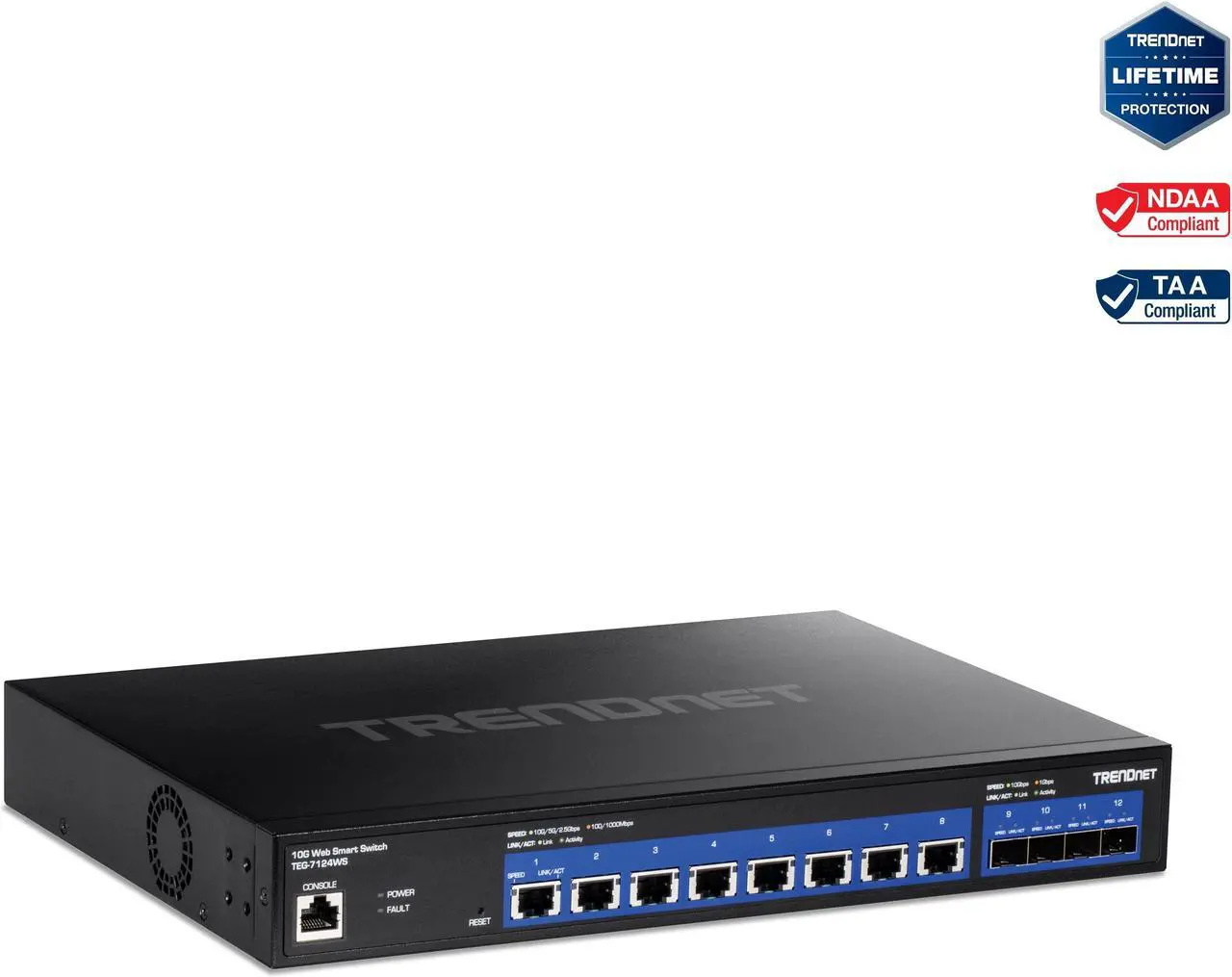 Alt view image 16 of 18 - TRENDnet TEG-7124WS,12-Port 10G Web Smart Switch