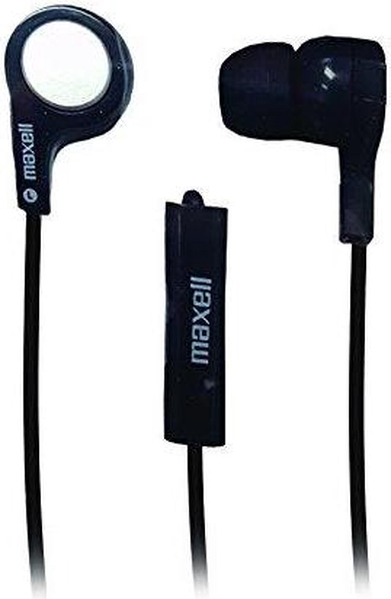 Alt view image 11 of 11 - Maxell B-13 Bass Earbuds with Microphone, Black, 52" Cord 199621