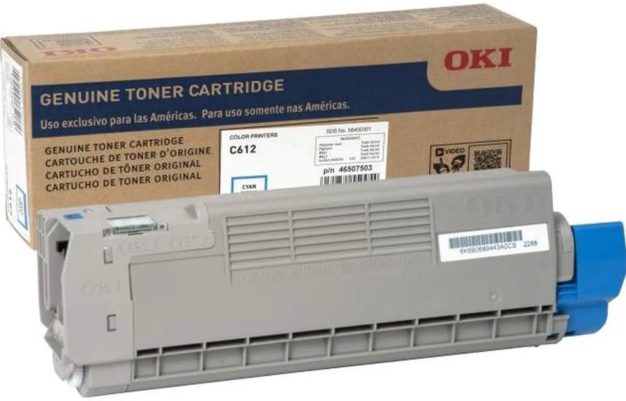 Alt view image 8 of 8 - Oki Original Toner Cartridge - Cyan - LED - 6000 Pages - 1 Each