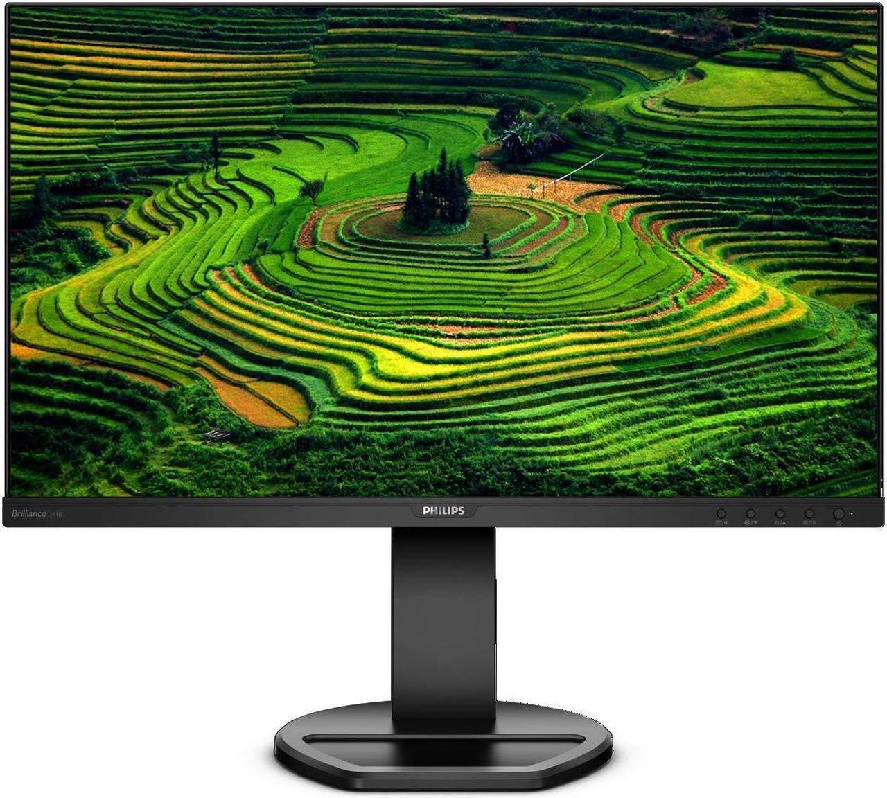 Alt view image 8 of 16 - Philips B-Line 241B8QJEB 24" Class Full HD LED Monitor - 16:9 - Textured Black - TAA Compliant - 23.8" Viewable - In-plane Switching (IPS) Technology - WLED Backlight - 1920 x 1080 - 16.7 Mi