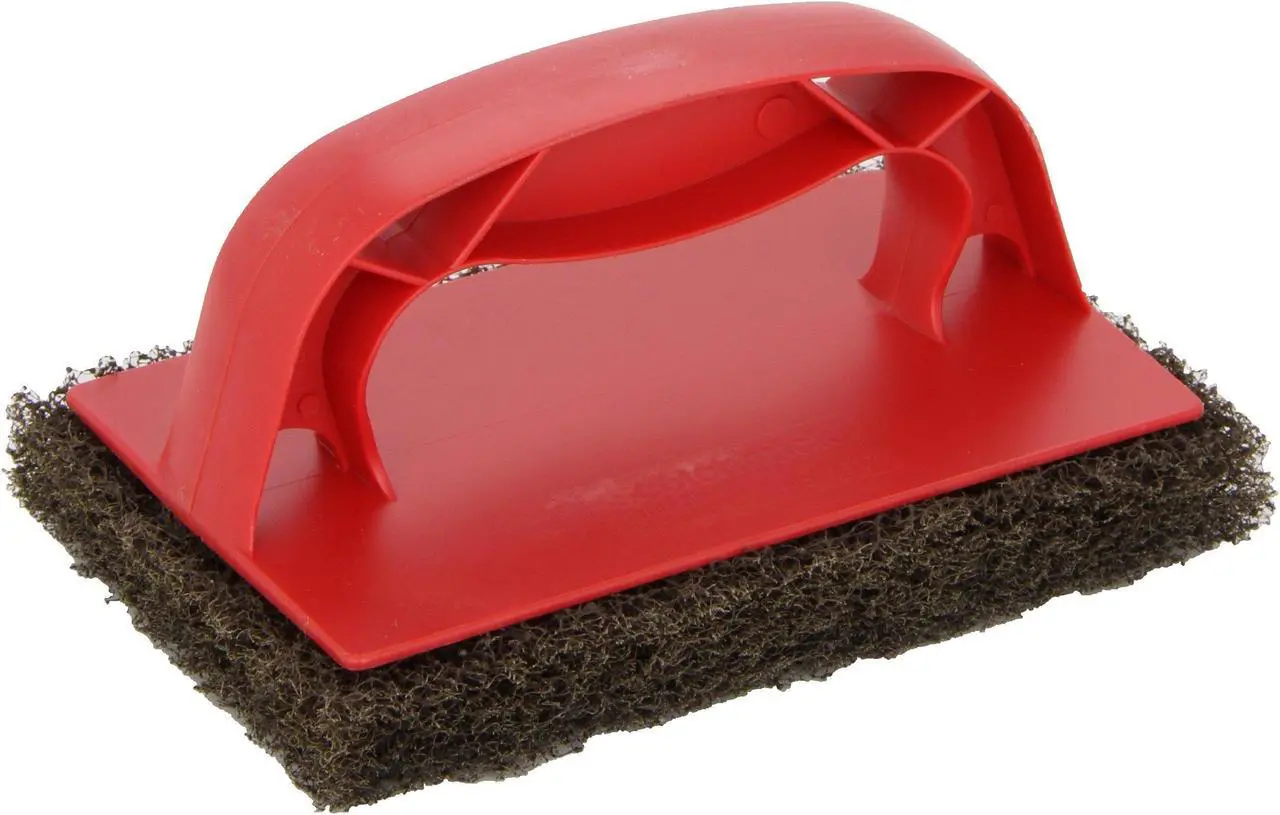 Alt view image 3 of 3 - Scotch-Brite PROFESSIONAL Scotchbrick Griddle Scrubber 4 x 6 x 3 Red/Brown 4 per Pack 59203