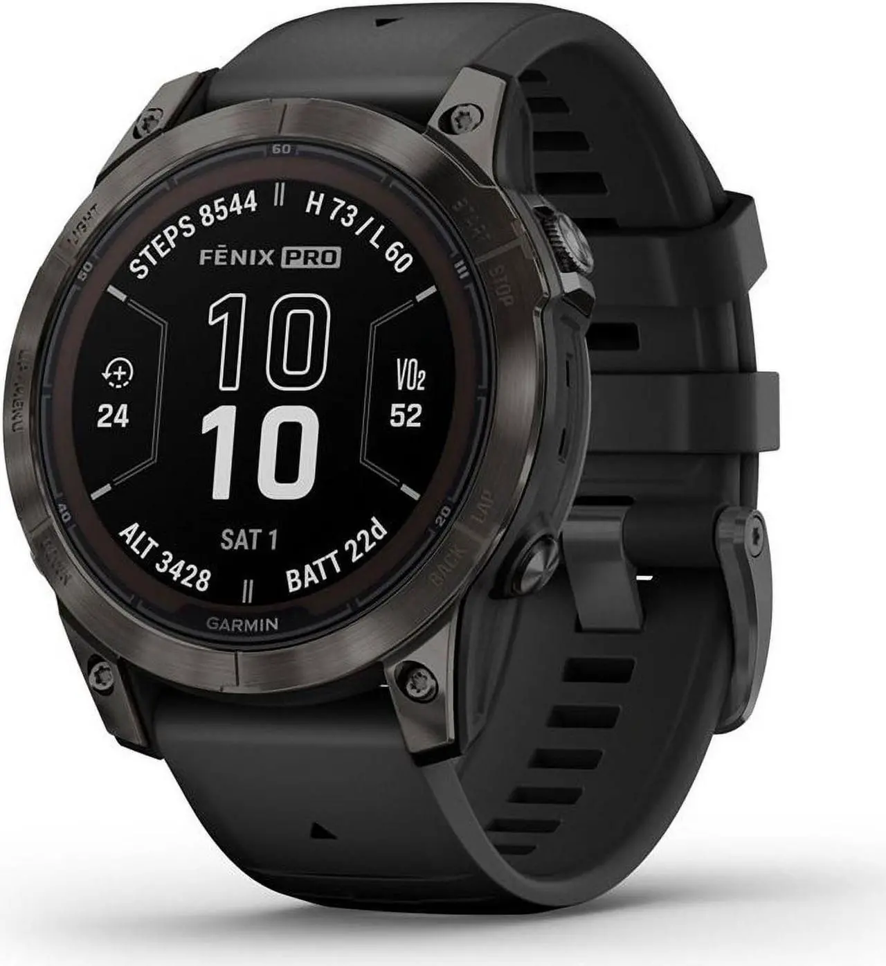 Alt view image 17 of 17 - Garmin fenix 7 Pro – Sapphire Solar Edition, Carbon Gray DLC Titanium with Black Band | Solar Charging GPS Smart Watch 010-02777-10