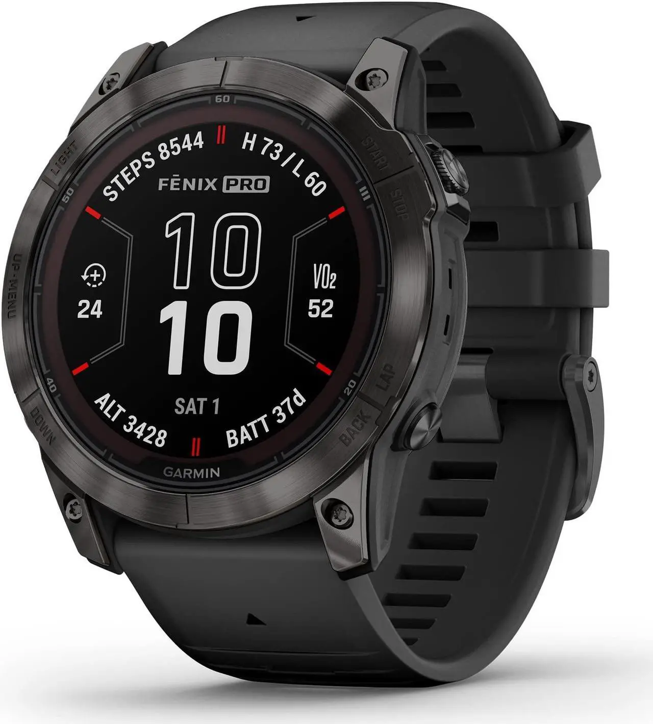 Alt view image 4 of 4 - Garmin fenix 7X Pro – Sapphire Solar Edition, Carbon Gray DLC Titanium with Black Band | Solar Charging GPS Smart Watch 010-02778-10