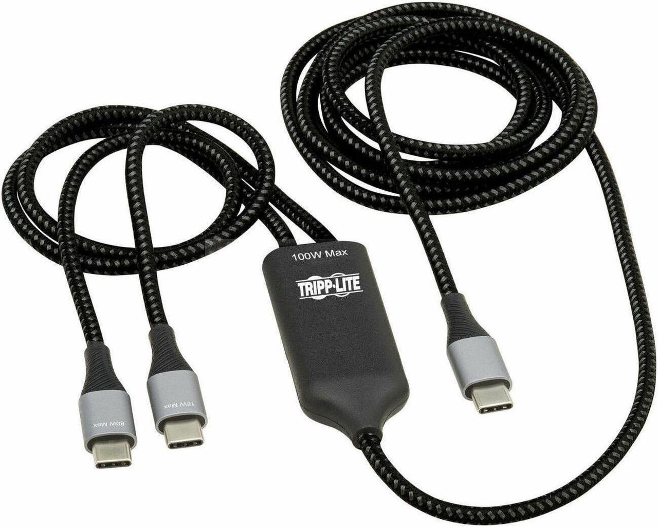 Tripp Lite 6ft USB-C Charging Cable/Splitter M/2xM 100W PD U420P2X6100W