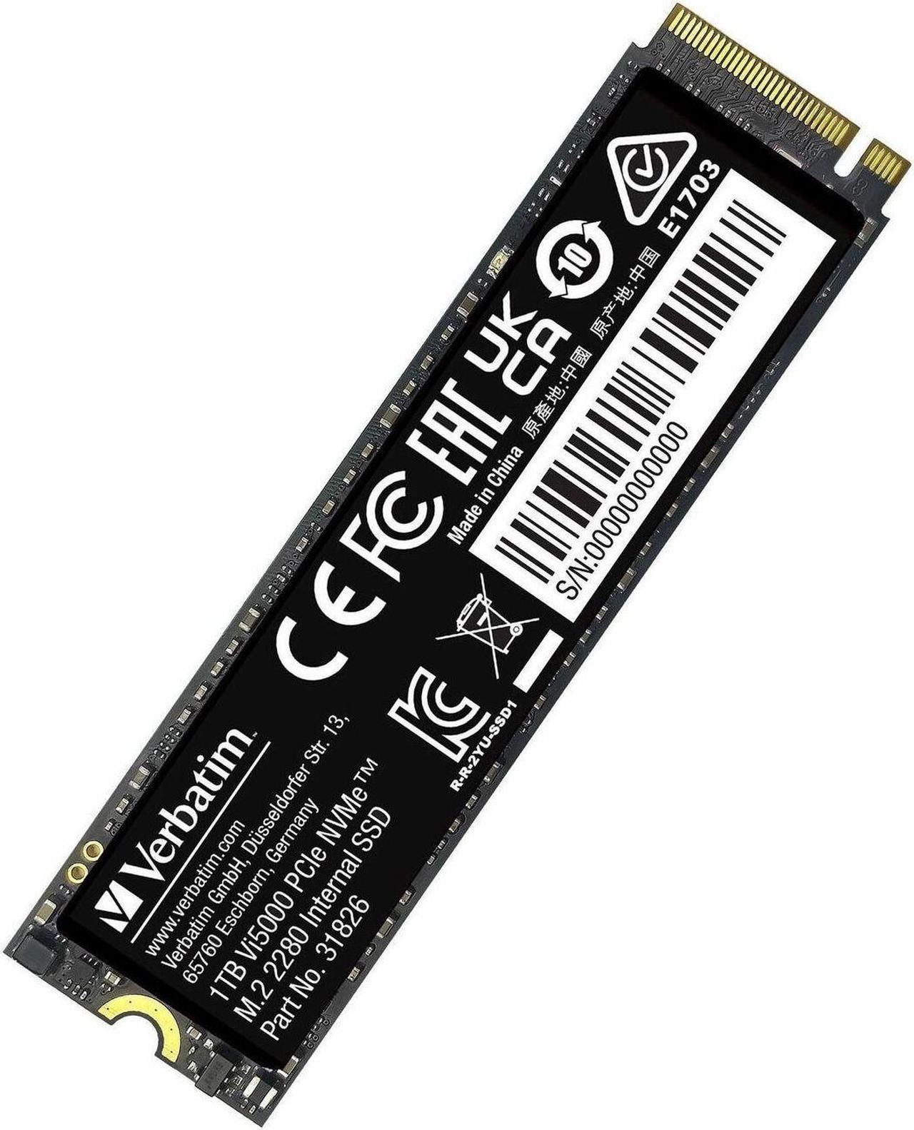 Verbatim 1TB Vi5000 PCIe NVMe M.2 2280 Internal SSD 31826