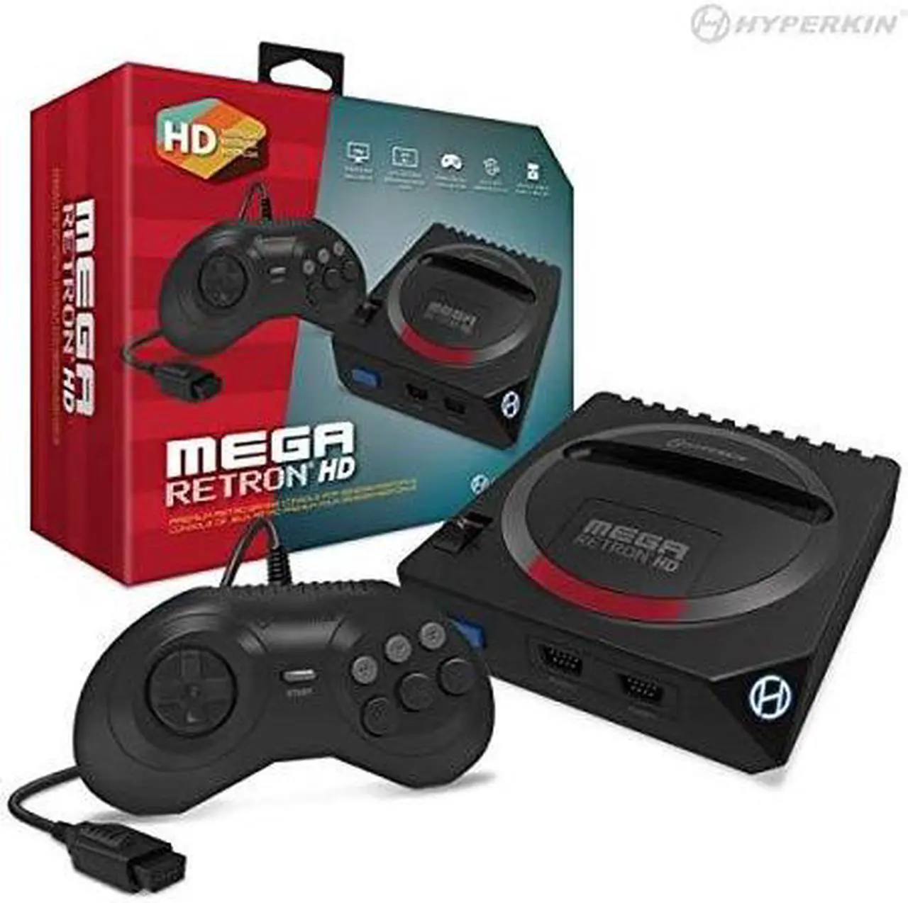Alt view image 8 of 9 - Hyperkin Megaretron HD Gaming Console For Genesis/Mega Drive Black