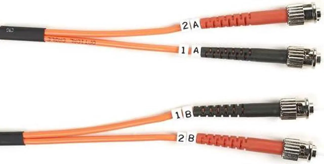 Alt view image 9 of 9 - Black Box FO625-001M-STST Connect OM1 62.5-Micron Multimode Fiber Optic Patch Cable - OFNR PVC, ST-ST, Orange, 1-m (3.2-ft.)