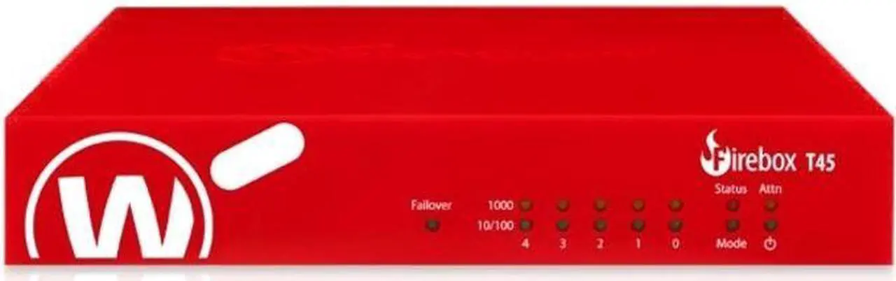 Main image of WatchGuard Firebox T45-W-PoE Network Security/Firewall Appliance WGT48001US