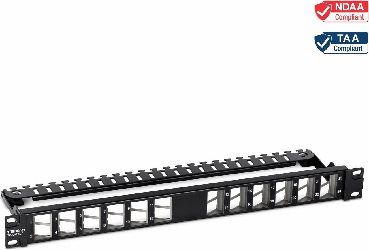 Alt view image 8 of 8 - TRENDnet TC-KP24SA, 24-Port Blank Angled Keystone Shielded 1U Patch Panel