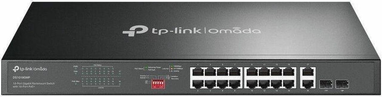 TP-Link Omada 18-Port Gigabit Rackmount Switch with 16-Port PoE+ DS1018GMP