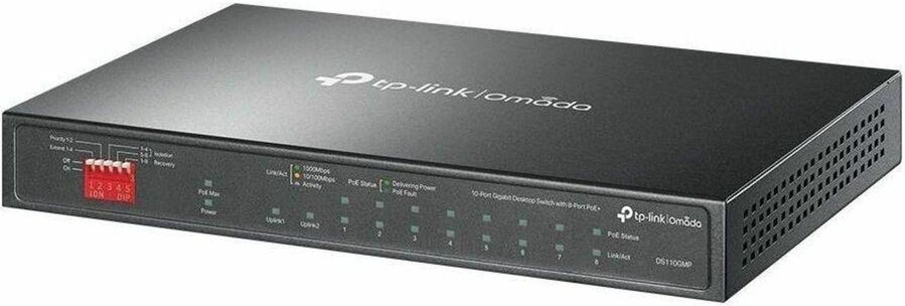 TP-Link Omada 10-Port Gigabit Desktop Switch with 8-Port PoE+ DS110GMP