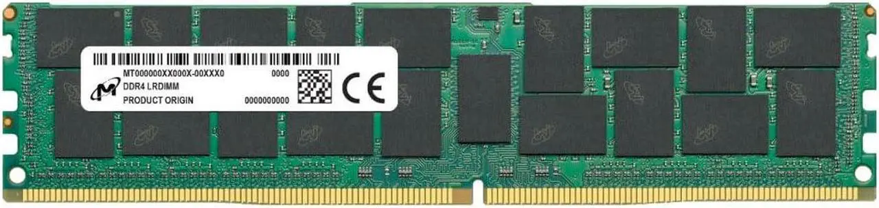 Alt view image 2 of 2 - Micron 128GB DDR4 3200 MHz / PC4-25600 CL22 1.2 V Load-Reduced ECC Model (MTA72ASS16G72LZ-3G2F1R)
