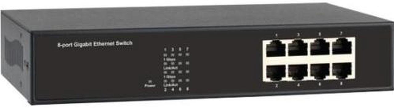 Alt view image 3 of 7 - Black Box Ethernet Switch - 8 Network - 2 Layer Supported - 1U - Rack-mountable