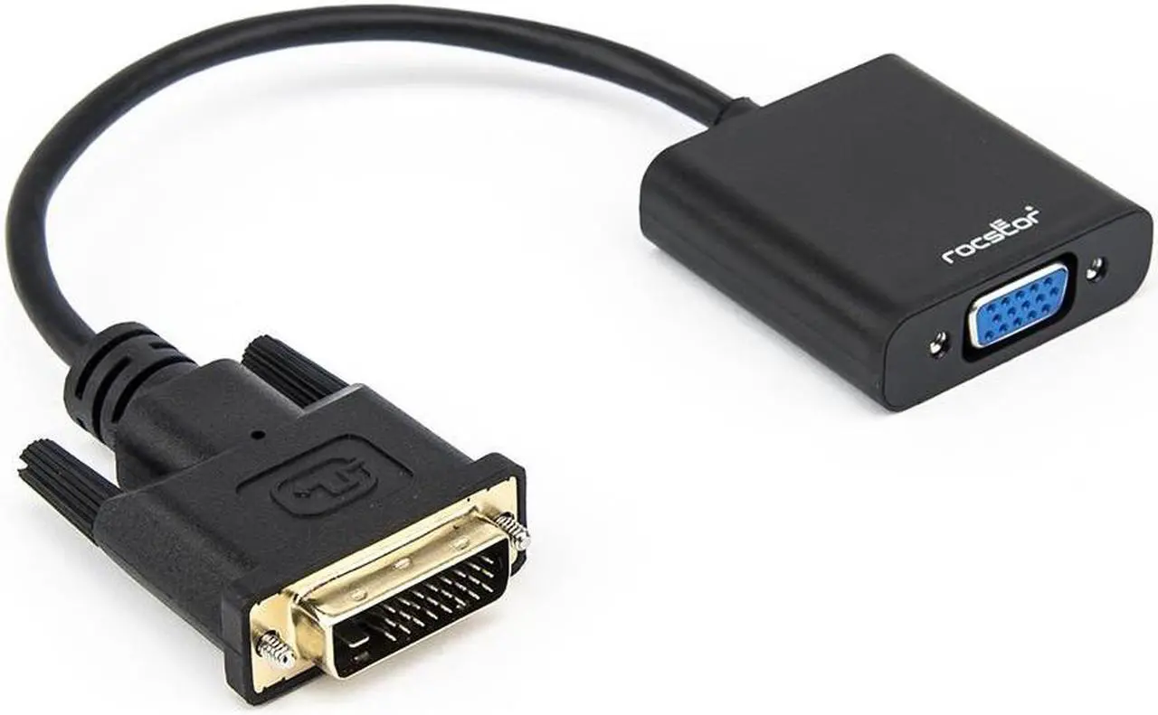 Alt view image 7 of 7 - Rocstor Y10A198-B1 DVI-D to VGA Active Adapter - Resolutions up to 1920x1200 M/F