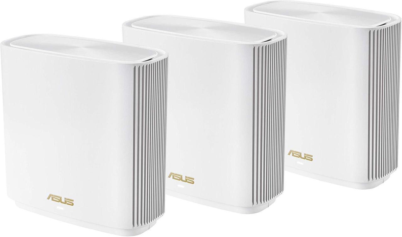 ASUS ZenWiFi Whole-Home Tri-band Mesh WiFi 6E System (ET9 3PK), Coverage up to 7,800 sq.ft, 7800Mbps, new 6GHz band, AiMesh, Lifetime Free Internet Security, Parental Control, Easy Setup