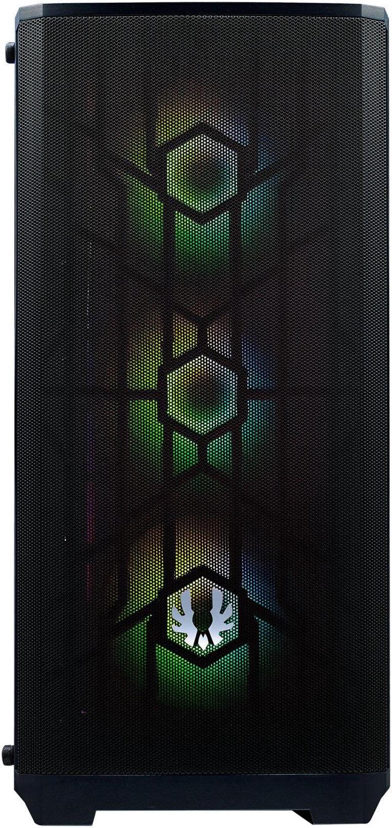 Alt view image 8 of 8 - BitFenix NOVA MESH SE TG ARGB Edition Case, Black Body/Black Mesh, Tempered Glass Side Panel, ATX/Micro ATX/Mini ITX Form Factor, 4 x 3 pin 5V ARGB Fans Pre-installed, BFC-NSE-300-KKGSK-4A