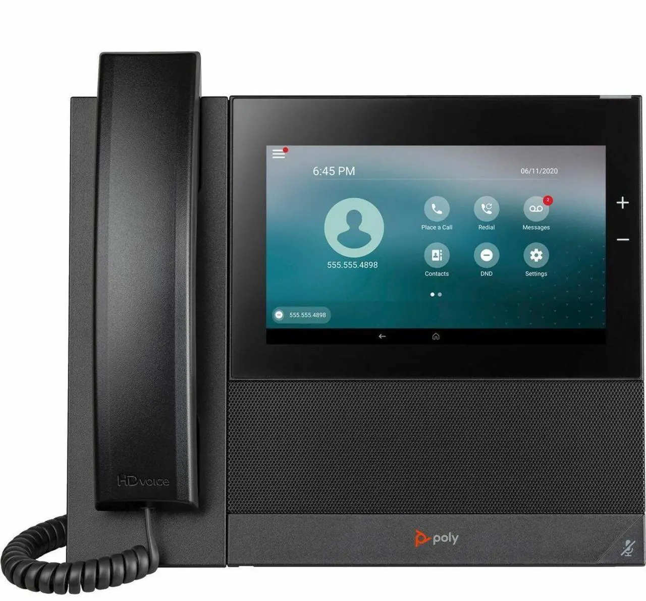 Alt view image 6 of 6 - Poly CCX 600 IP Phone Corded/Cordless Bluetooth Wi-Fi Desktop Black 82Z85AA