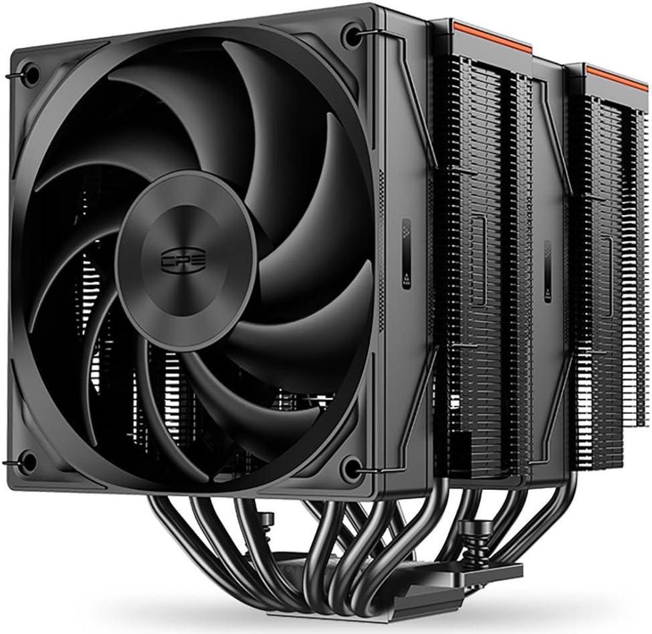 Alt view image 9 of 8 - PCCOOLER CPS RZ620 BK Dual Tower CPU Air Cooler, 6 Heat Pipes, 265W TDP, Aluminum Top Cover, 157.5mm Tall, 120mm PWM Silent Fans w/ 3 Modes, for Intel LGA 18XX/1700/1200/115X & AMD AM5/AM4, Black