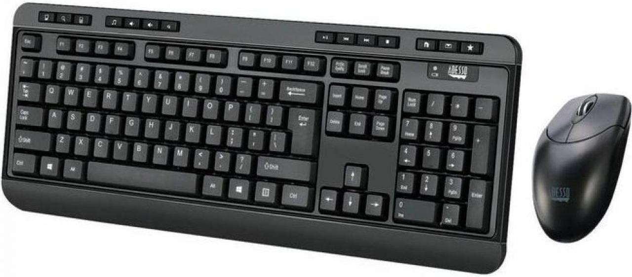 Alt view image 15 of 17 - Adesso Antimicrobial Wireless Desktop Keyboard and Mouse