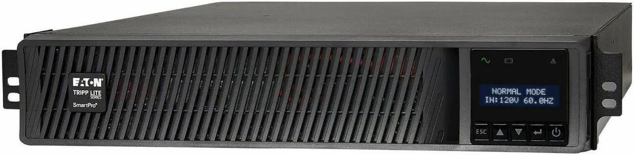 Alt view image 8 of 8 - Eaton Tripp Lite Series SmartPro 3000VA 3000W 120V Line-Interactive Sine Wave UPS - 7 Outlets, Extended Run, Network Card Option, LCD, USB, DB9, 2U Rack/Tower, TAA SMART3000RXLTAA