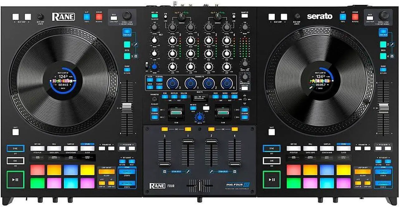 Alt view image 10 of 10 - RANE FOUR Advanced Four-Channel Stems DJ Controller Black