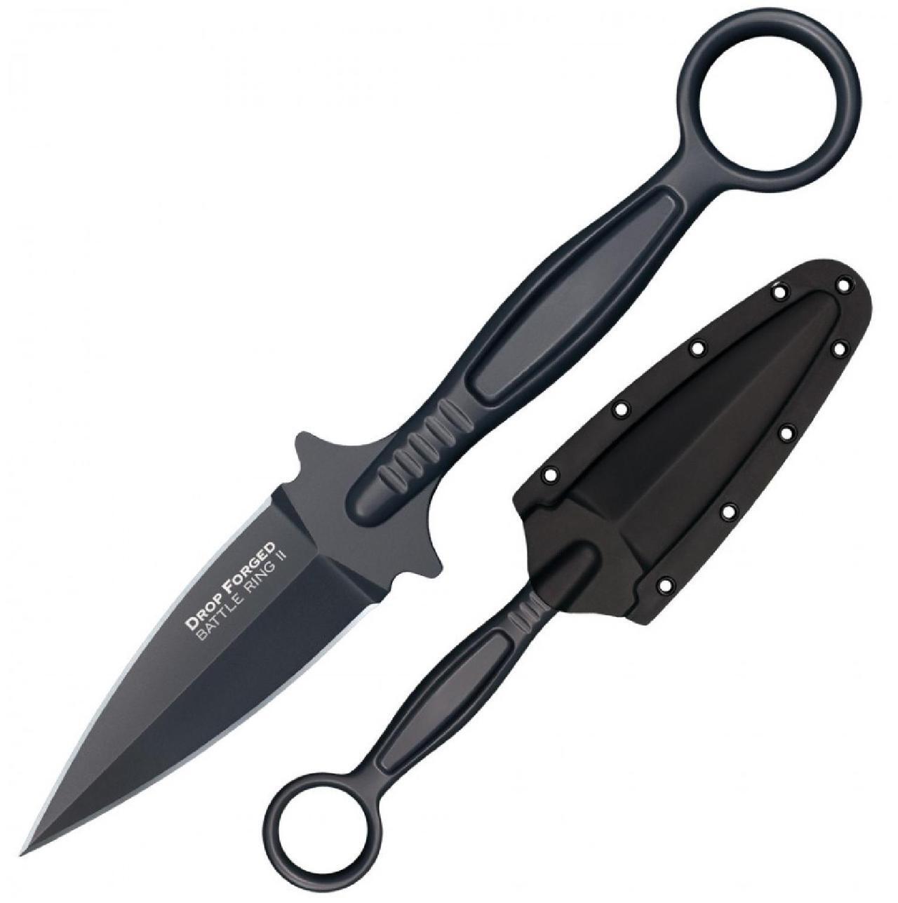 Alt view image 12 of 13 - Cold Steel Razor Sharp Drop Forged Battle Ring II Fixed Blade with Secure Sheath