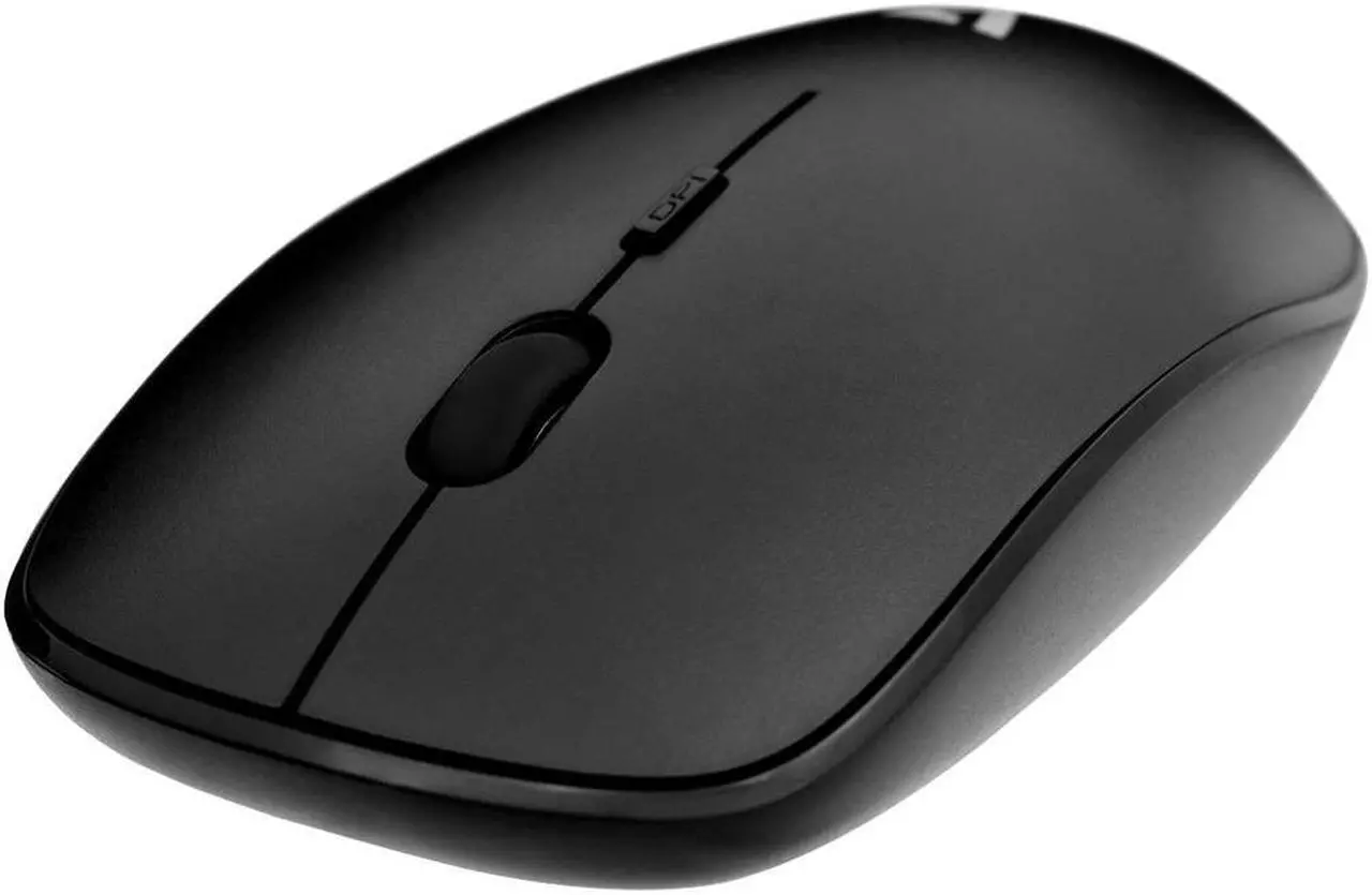 Alt view image 11 of 11 - V7 MW200-1E Black 4 Buttons Tilt Wheel RF Wireless Optical 1600 dpi Low Profile Mouse