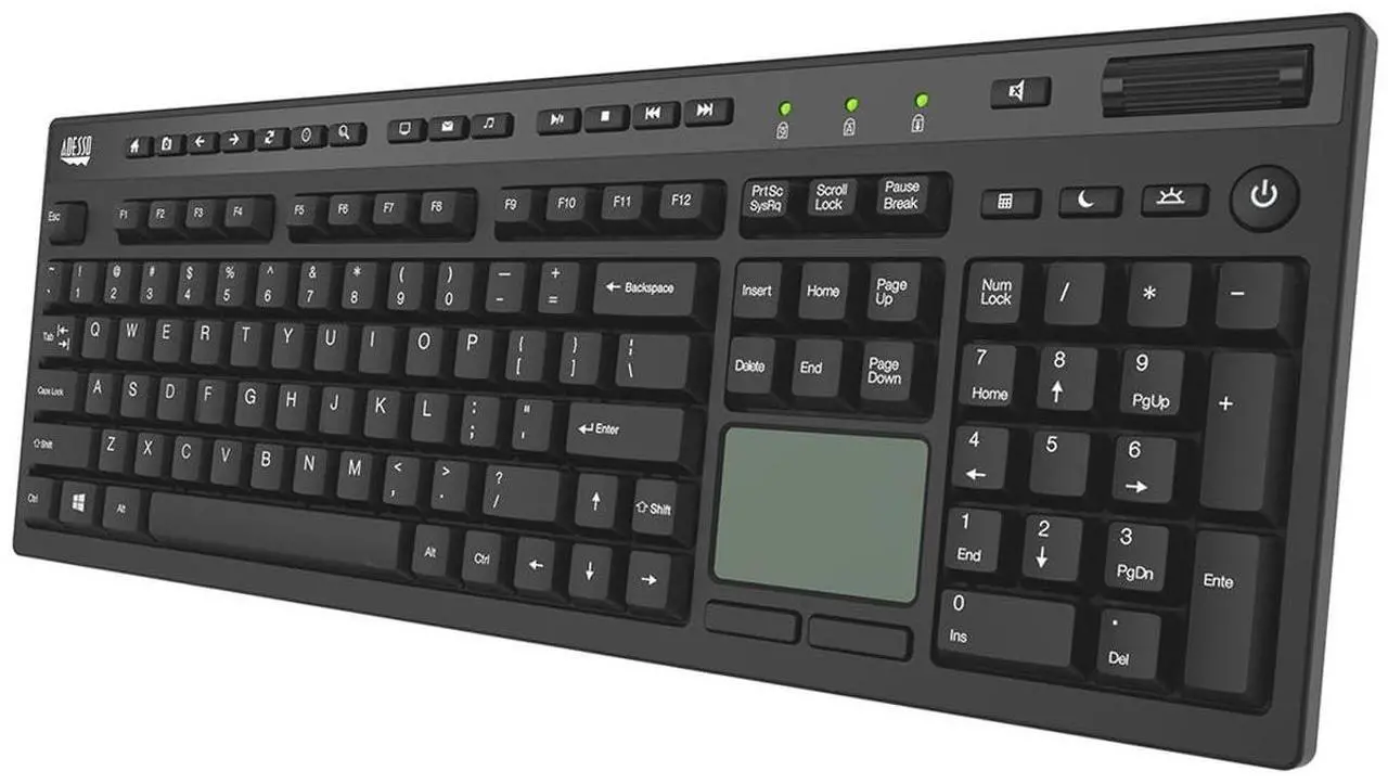 Alt view image 3 of 3 - Adesso Multi-Channel Touchpad Keyboard for Windows/Mac/Android OS