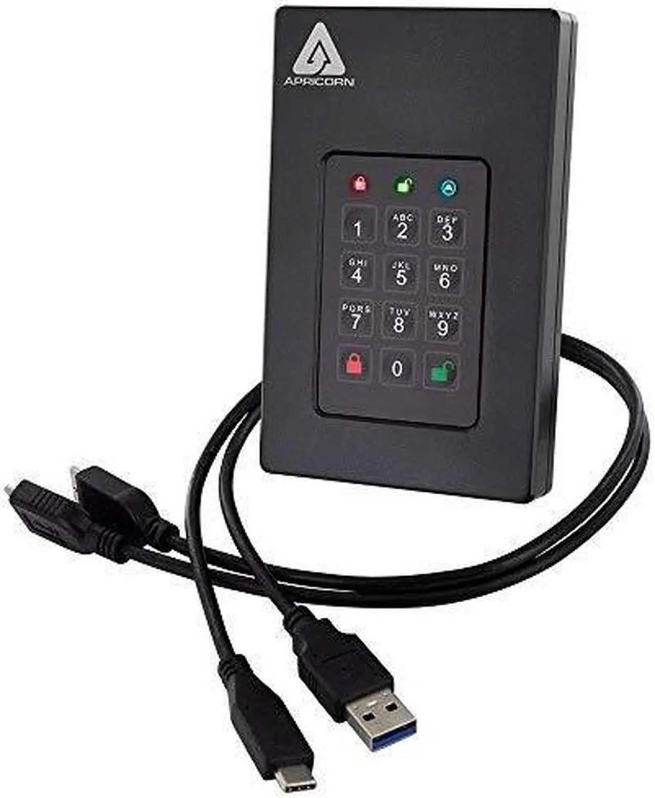 Alt view image 3 of 3 - Apricorn Aegis Fortress 500 GB Hard Drive External AFL3500