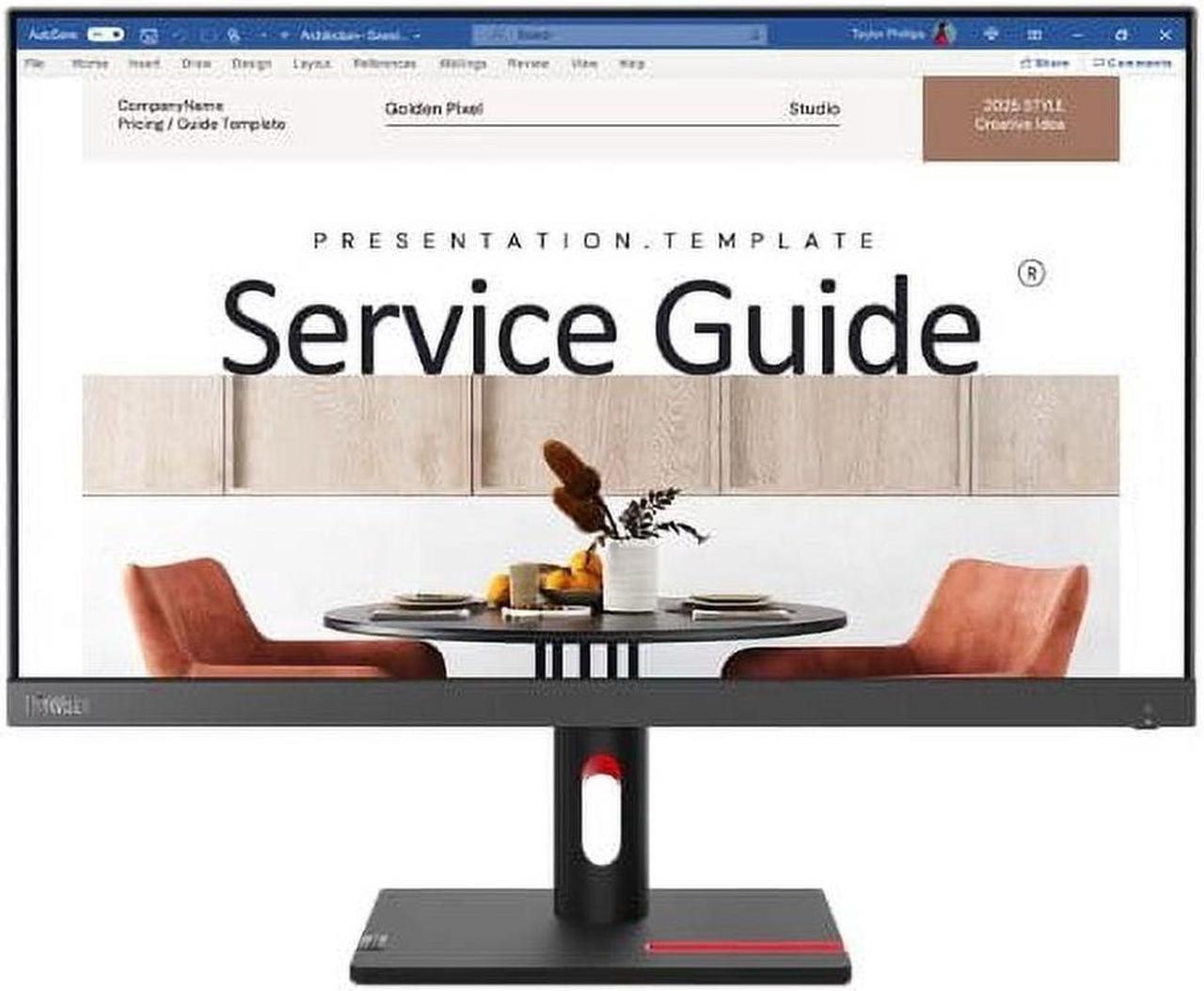 Alt view image 8 of 16 - Lenovo ThinkVision S24i-30 23.8 inch Monitor