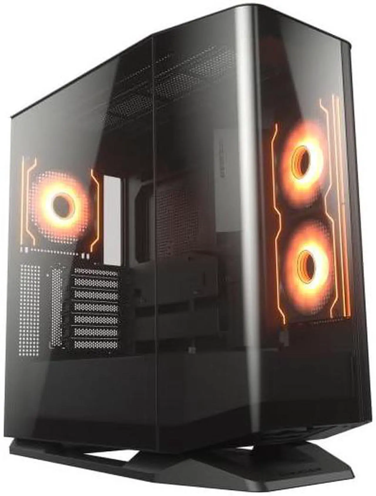 Alt view image 9 of 9 - COUGAR FV270 RGB Mid Tower E-ATX Case, Tempered Curved Glass, Reverse Connector Motherboard supported, 420mm GPU Supported, ARGB PWM Fans *4 Pre-installed, (RGB/Black)