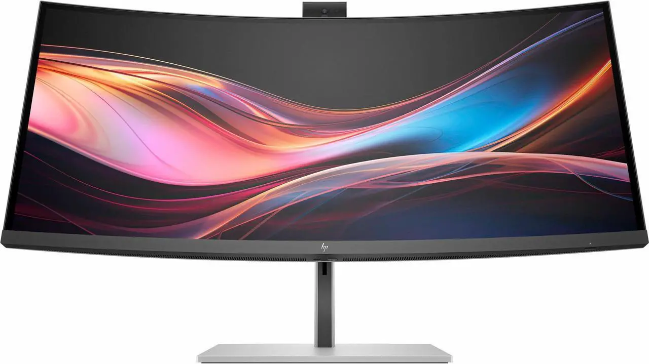 Alt view image 6 of 11 - HP 734pm 34" Class Webcam UW-QHD Curved Screen LED Monitor - 21:9 - 34" Viewable - In-plane Switching (IPS) Black Technology - Edge LED Backlight - 3440 x 1440 - FreeSync Premium - 400 Nit -
