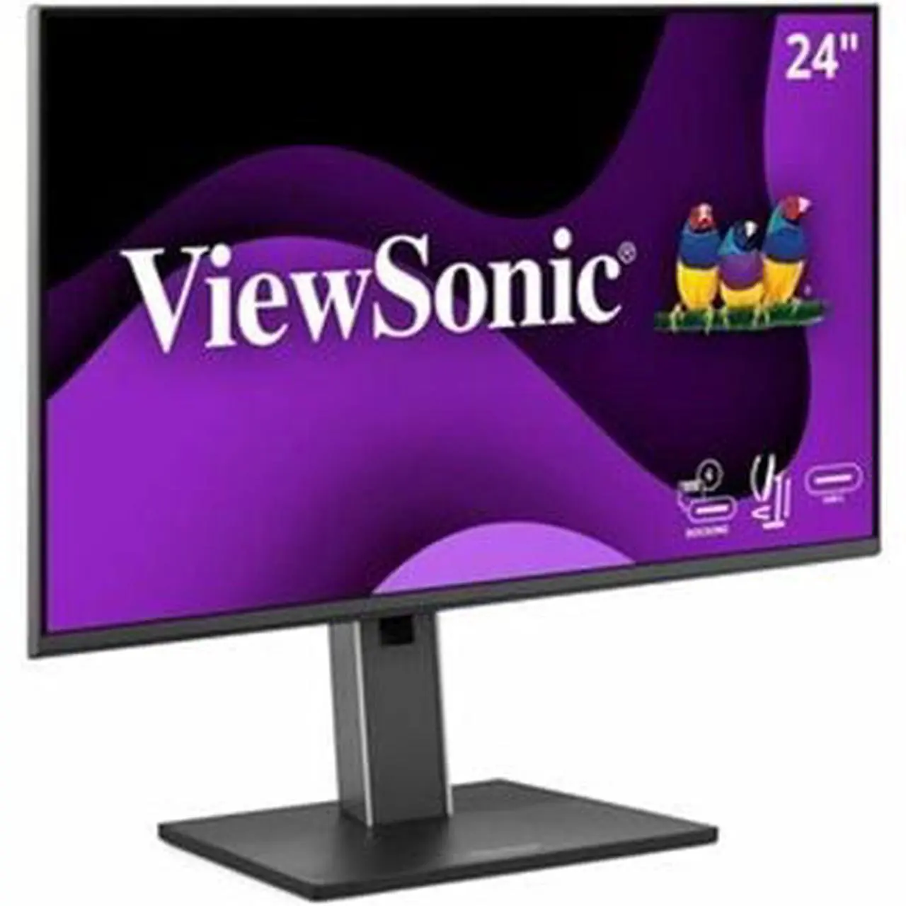 Alt view image 15 of 15 - ViewSonic VG2458 24 Inch 1080p IPS Docking Monitor with Advanced Ergonomics, 100W USB C, 5-port USB Hub, HDMI, DisplayPort, and Daisy Chain for Home and Office