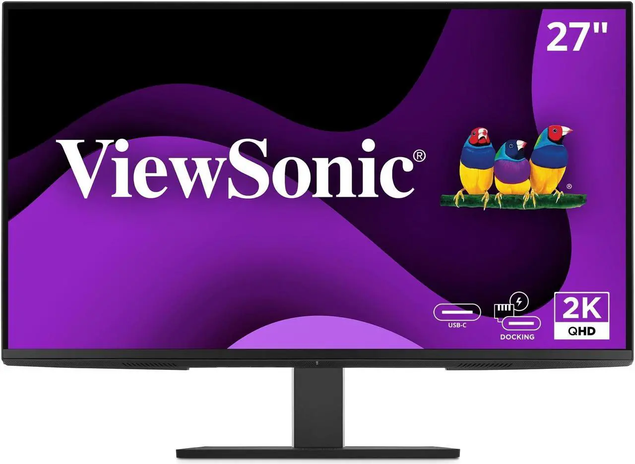 Alt view image 15 of 15 - ViewSonic VG2758-2K 27 Inch 1440p IPS Docking Monitor with Advanced Ergonomics, 100W USB C, 5-port USB Hub, HDMI, DisplayPort, and Daisy Chain for Home and Office