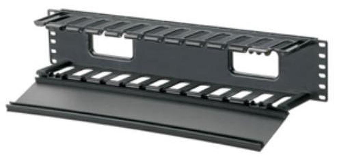 Alt view image 11 of 11 - Panduit WMPF1E PANDUIT PatchLink Horizontal Cable Manager - Cable Manager - Black - 2U Rack Height - 19" Panel Width