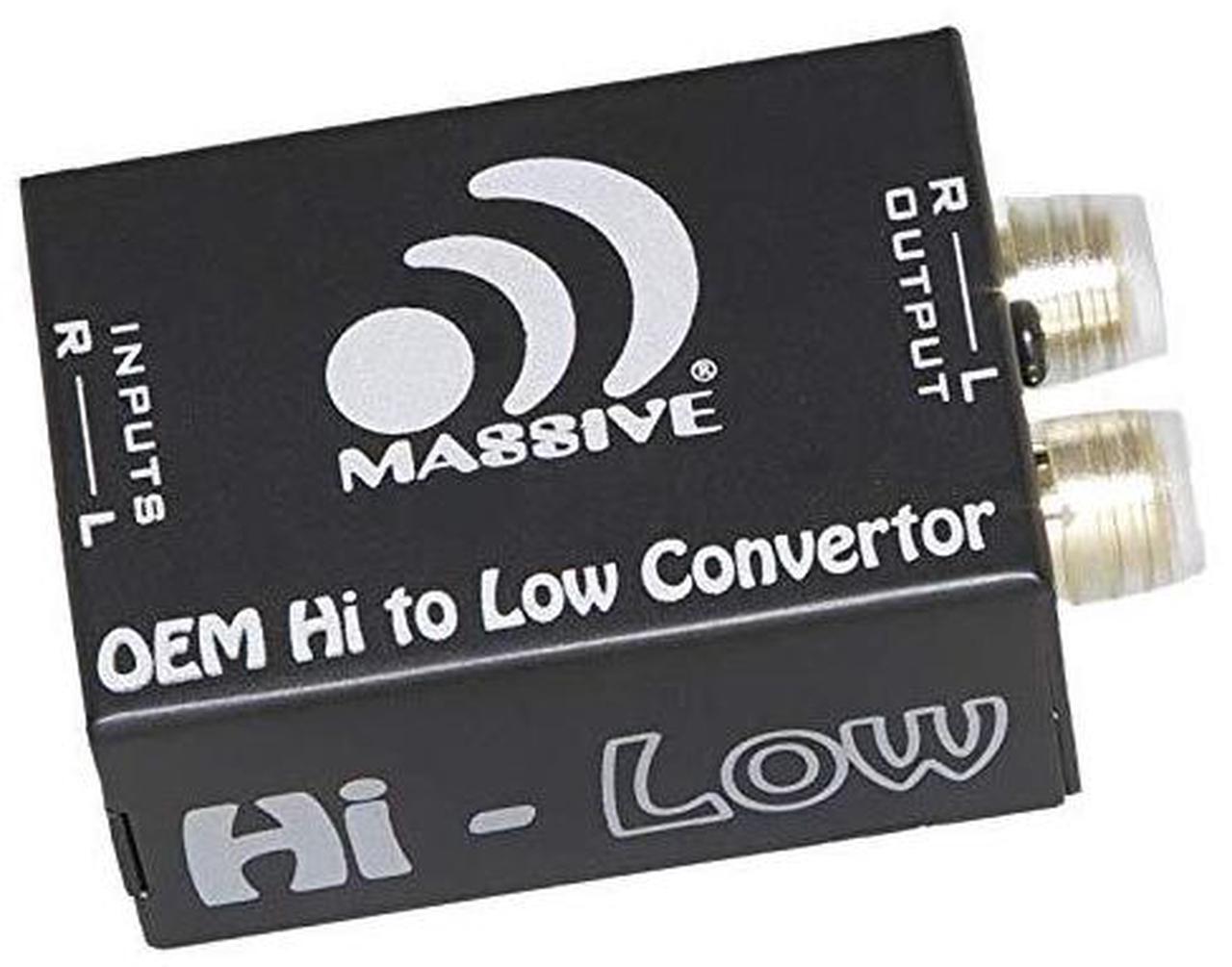 Alt view image 6 of 6 - massive audio hilow  car audio high level speaker signal to low level rca converter, high to low level signal