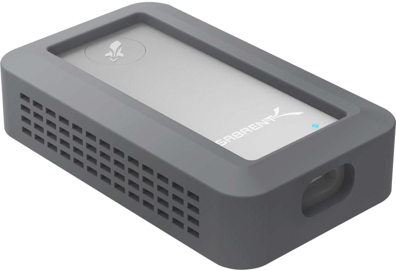 Alt view image 10 of 9 - SABRENT Rocket Nano Rugged 1TB USB 3.2 10Gb/s External Aluminum Waterproof [IP67] SSD with Bumper Guard in Grey (SB-1TB-NAWP)