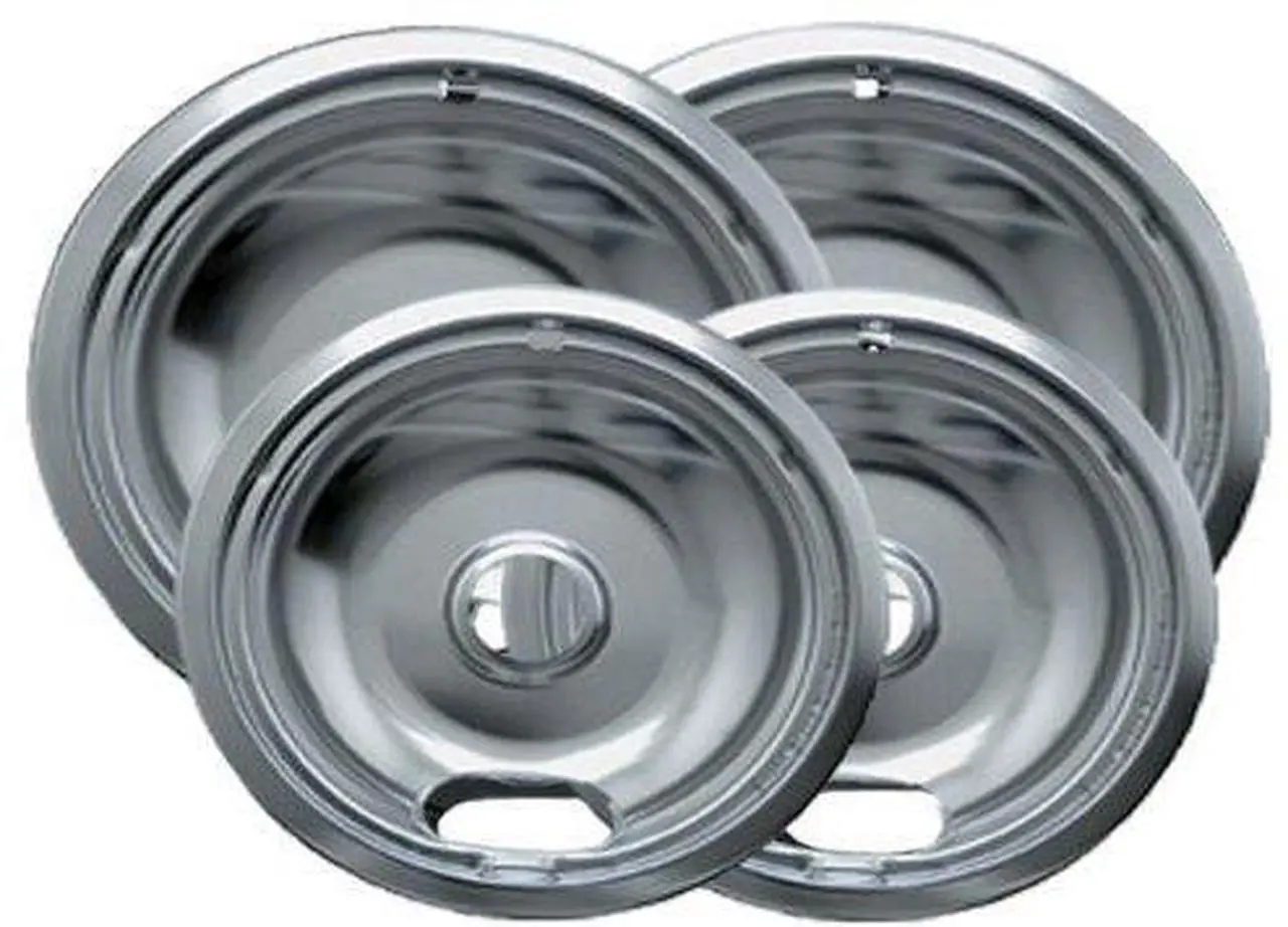 Alt view image 2 of 2 - Range Kleen 10124XN Universal Chrome 4 Pack - Drip Pan Set