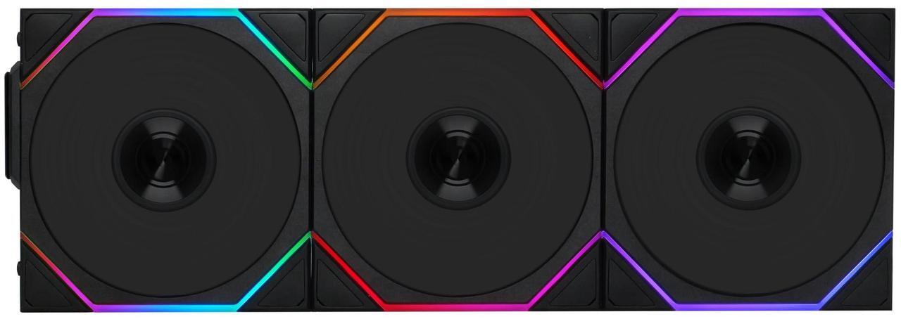 Alt view image 8 of 8 - Lian Li UNI Fan TL 120 Wireless - Triple Pack - 2.4 GHz Wireless Controller Included - Daisy Chain & Infinity Mirror Design - Controlle required. - Black (12TL1W3B)