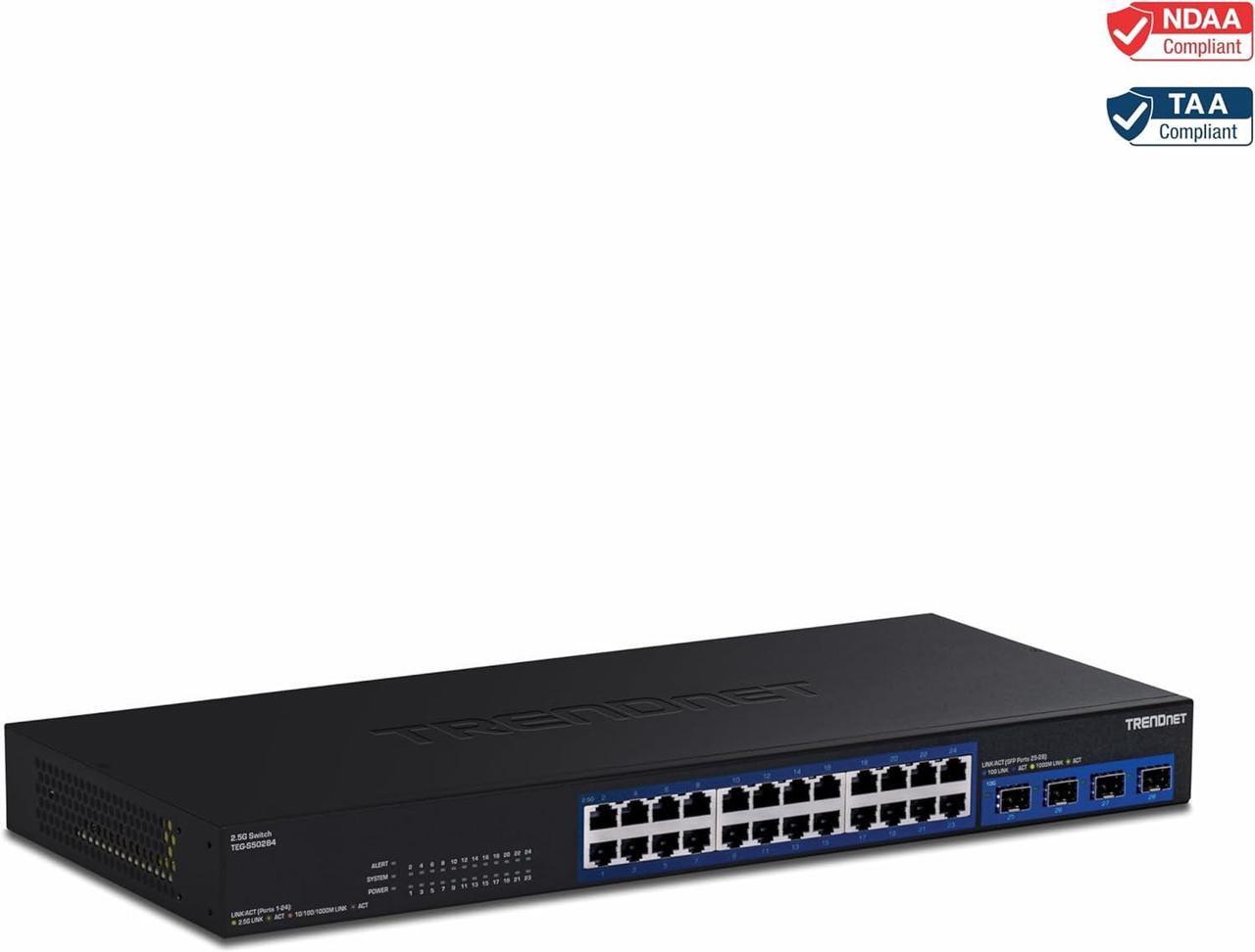 Alt view image 11 of 14 - TRENDnet  TEG-S50284 28-Port 2.5G Switch with 10G SFP+ Ports