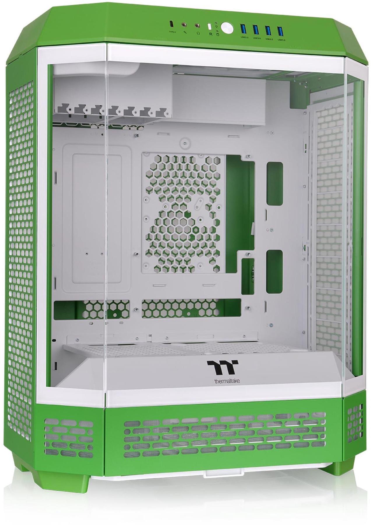 Alt view image 7 of 14 - Thermaltake Tower 600 Mid Tower; 2x140mm CT Fans Included; 420mm Radiator Support; 400mm GPU Clearance; Hidden Connector Support; Rotatable PCIe Slots; Light-Year Green; CA-1Z1-00MOWN-00