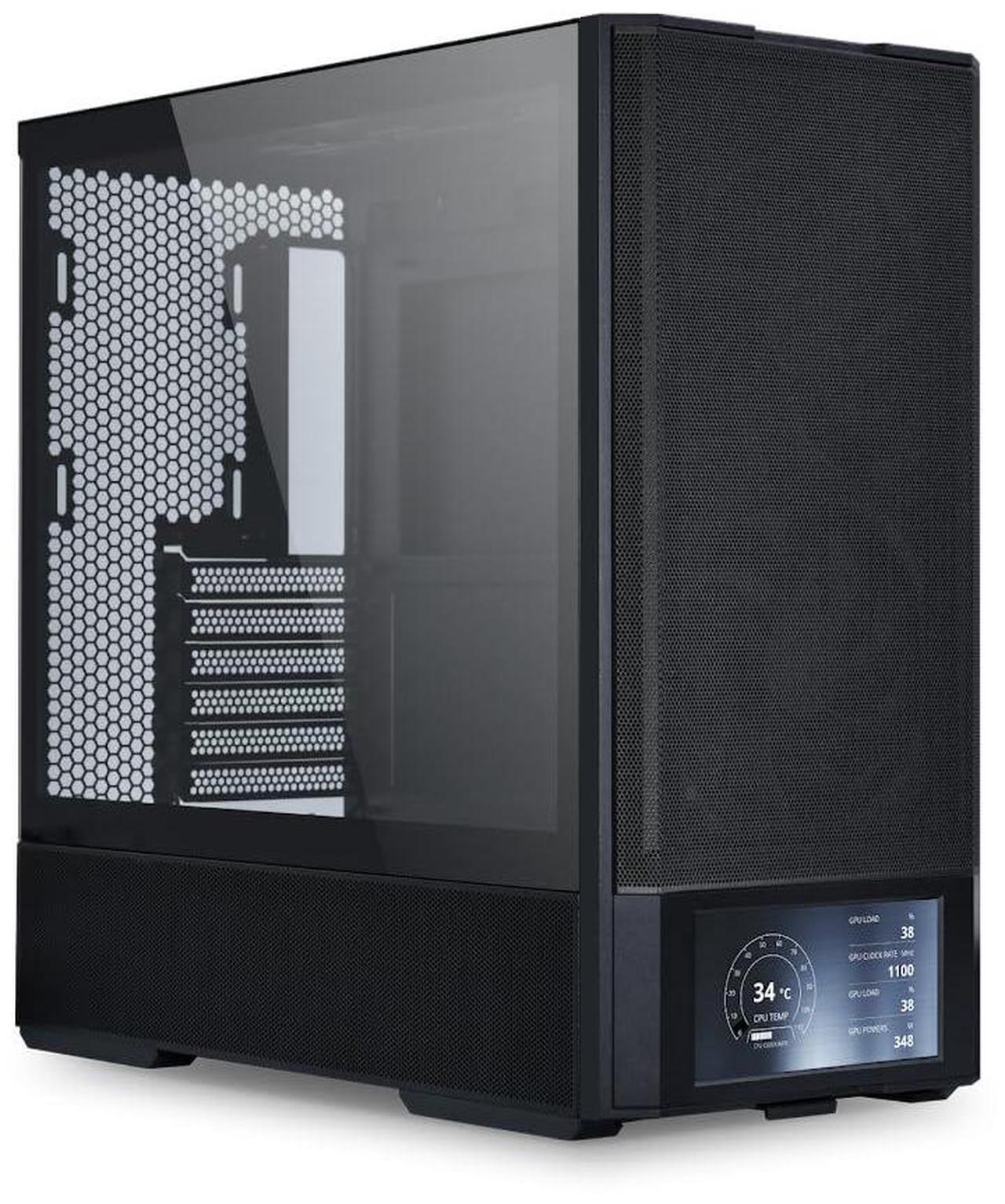 Alt view image 8 of 8 - Lian Li LANCOOL 207 Digital ATX Computer Case w/ Integrated LCD Screen, Mesh-Centric Panels Mid-Tower PC Case w/ 2 x 140x40x30mm PWM Fans, 2 x 140mm Fans Pre-Installed, Side or Rear Mount PSU