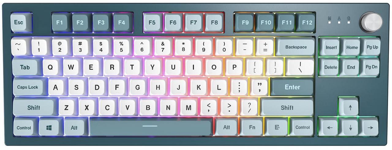 Alt view image 7 of 7 - Montech MKey TKL Mechanical Gaming Keyboard: Customizable RGB LED, Premium MDA Profile PBT Keycap, Engineered Acoustics, Hot-Swappable Gateron G Pro 2.0 Switches, Stunning Osaka Castle Theme, Freedom