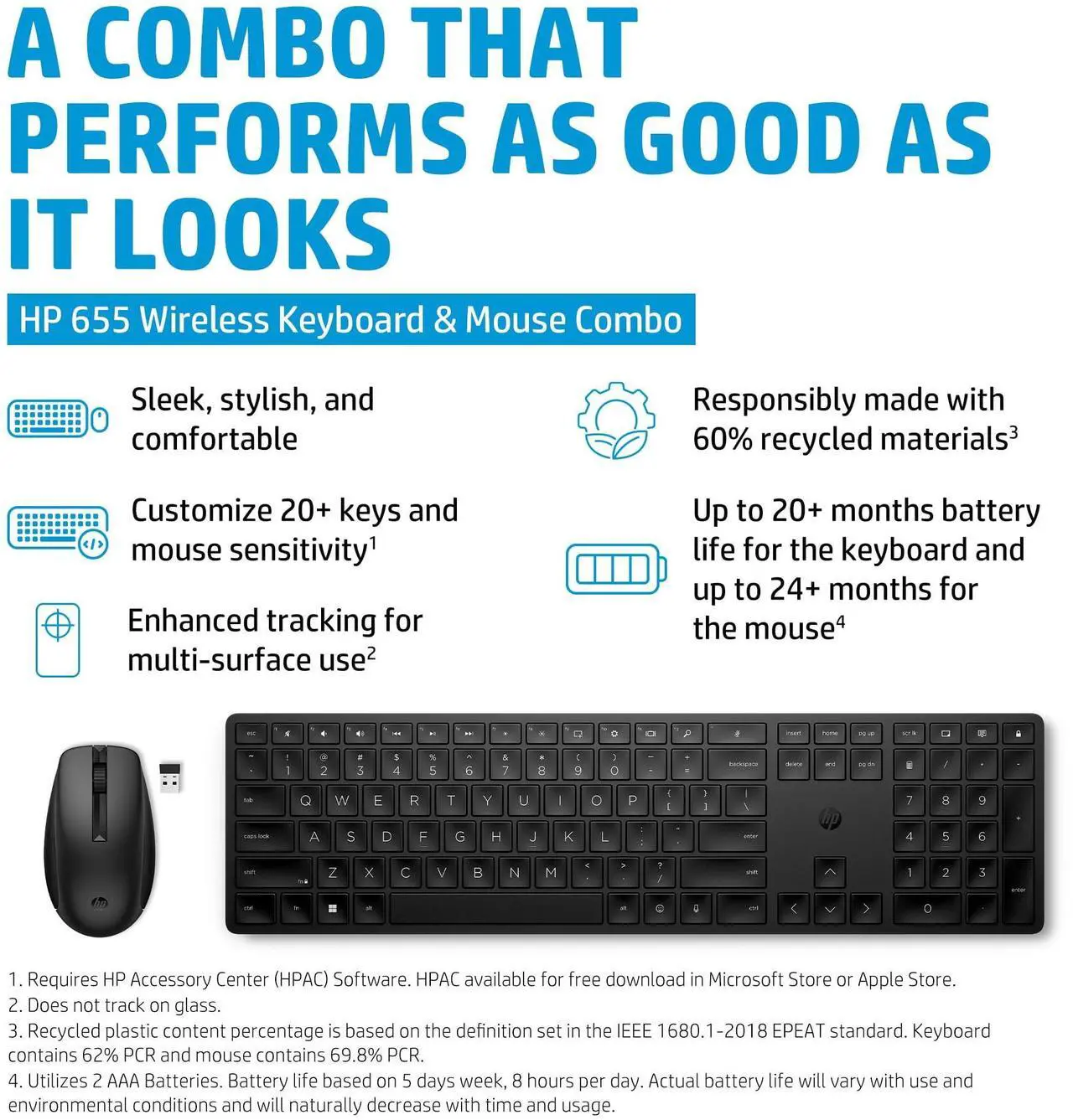 Alt view image 10 of 10 - HP 655 Wireless Keyboard and Mouse Combo for business