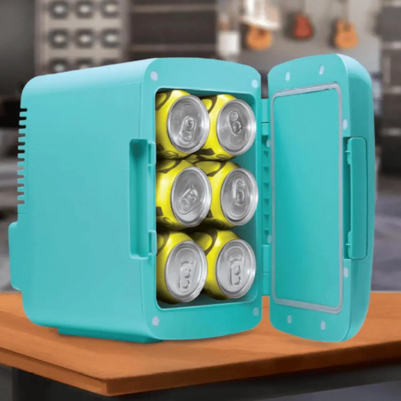 Alt view image 8 of 8 - Emerson Portable Mini Fridge Cooler Blue