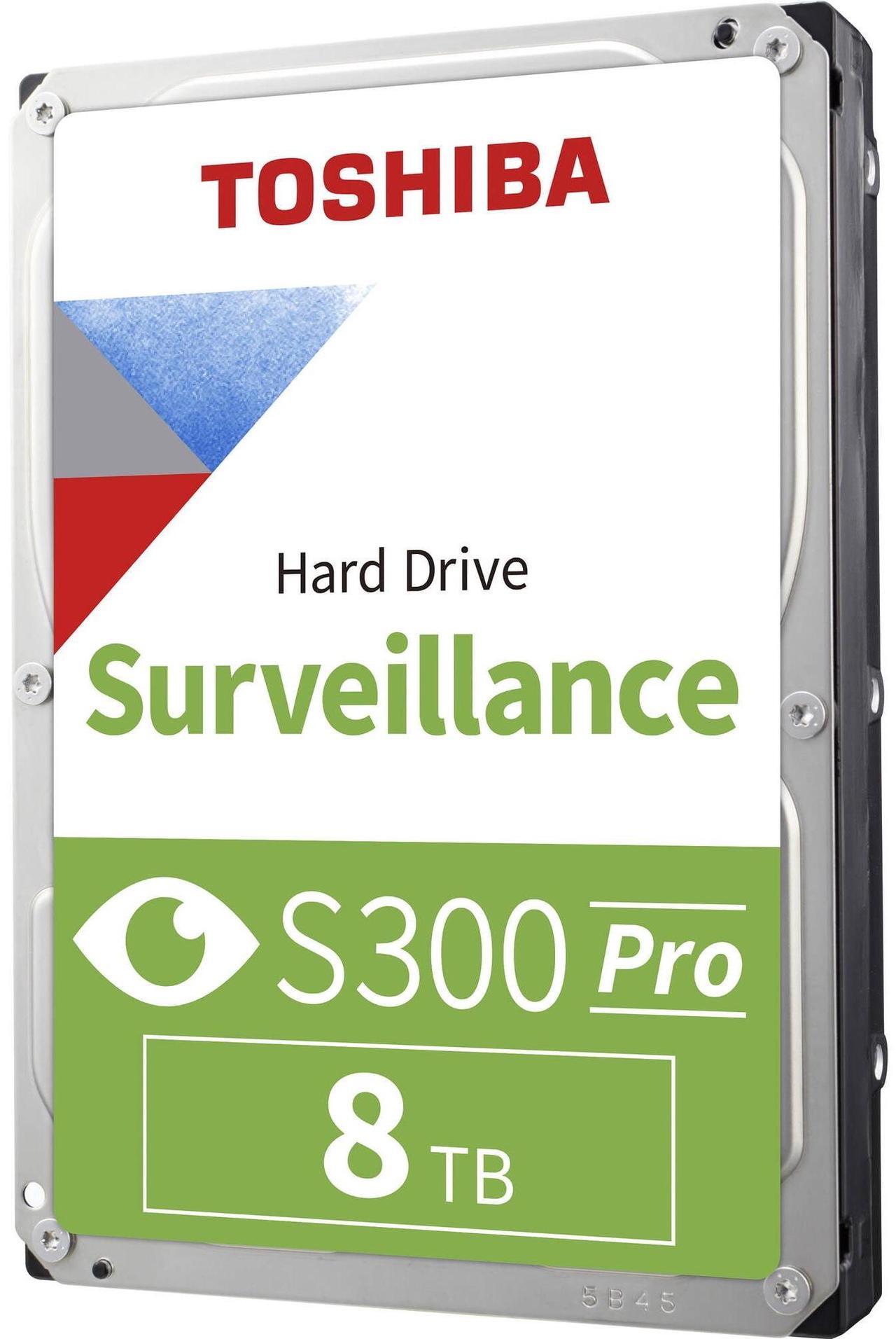 Alt view image 3 of 9 - Toshiba S300 Pro HDWTA80UZSVAR 8 TB Hard Drive - 3.5" Internal - SATA (SATA/600) - Conventional Magnetic Recording (CMR) Method - Camera, Video Surveillance System, Network Video Recorder, Digita