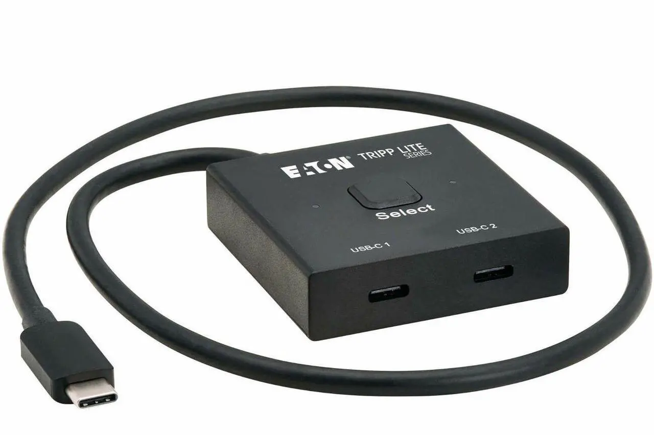 Alt view image 8 of 8 - Eaton Tripp Lite Series 2x1 Bi-Directional USB-C Switch - 8K 60 Hz Video, HDCP Passthrough, USB 3.2 Gen 2, 100W PD Charging, Black - USB Type C - 1.25 GB/s, 5 GB/s - Notebook, Portable Speaker, Smartp